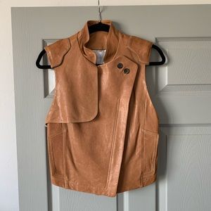 Lamb skin Leather Vest Hanni Y